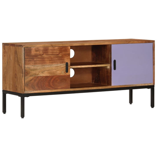 TV-Møbel Honningbrun TV-benk og Grå 110x30x50 cm heltre akasie