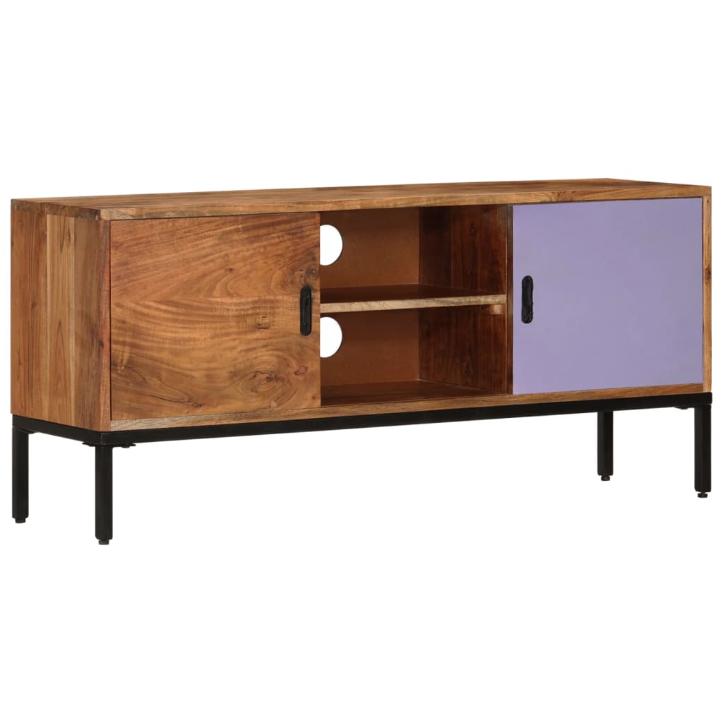 TV-Møbel Honningbrun TV-benk og Grå 110x30x50 cm heltre akasie