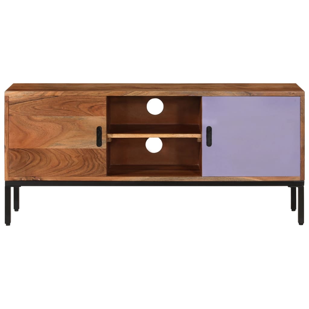 TV-Møbel Honningbrun TV-benk og Grå 110x30x50 cm heltre akasie