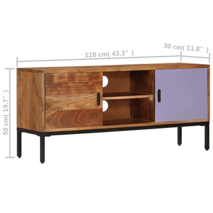 TV-Møbel Honningbrun TV-benk og Grå 110x30x50 cm heltre akasie