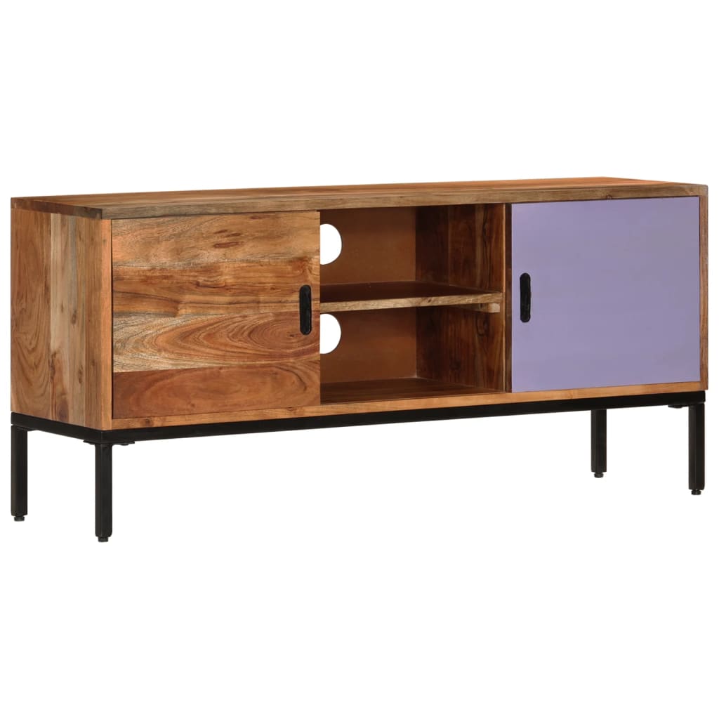 TV-Møbel Honningbrun TV-benk og Grå 110x30x50 cm heltre akasie