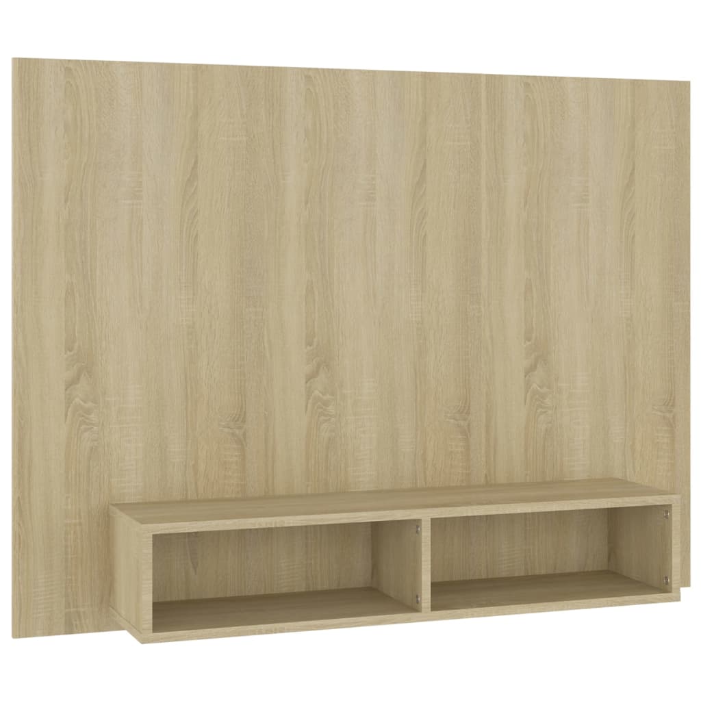 Veggmontert TV-benk sonoma eik 120x23,5x90 cm konstruert tre