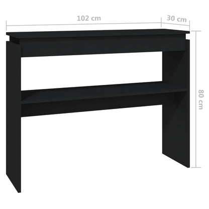 Avlastningsbord Konsollbord Svart 102x30x80 cm