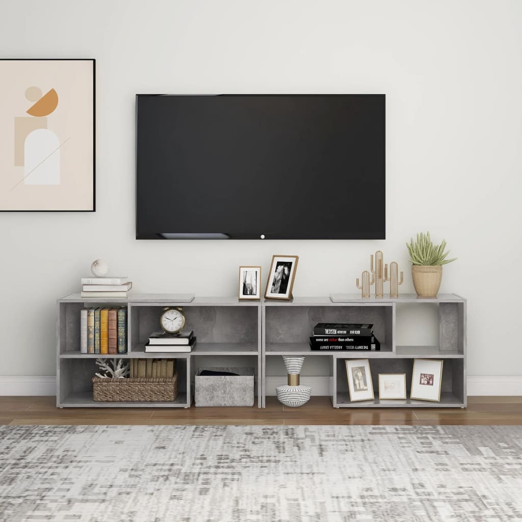 TV-Møbel Betonggrå TV-benk 149x30x52 cm
