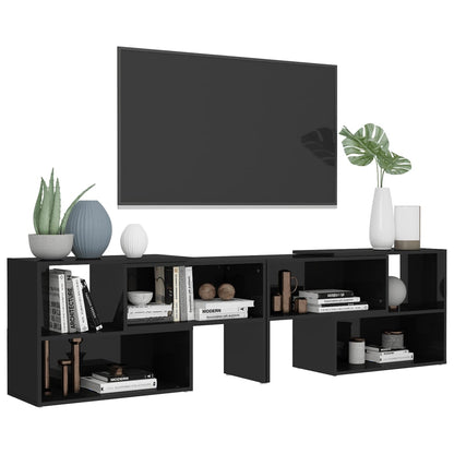 TV-Møbel Høyglans Svart Tv-benk 149x30x52 cm