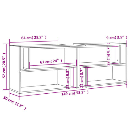 TV-Møbel Høyglans Svart Tv-benk 149x30x52 cm