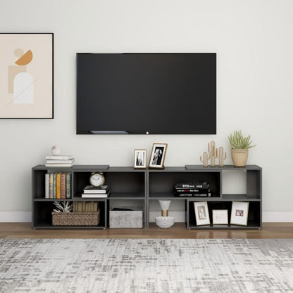 TV-Møbel Høyglans Grå Tv-benk 149x30x52 cm