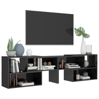 TV-Møbel Høyglans Grå Tv-benk 149x30x52 cm