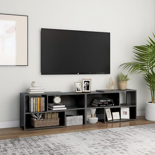 TV-Møbel Høyglans Grå Tv-benk 149x30x52 cm