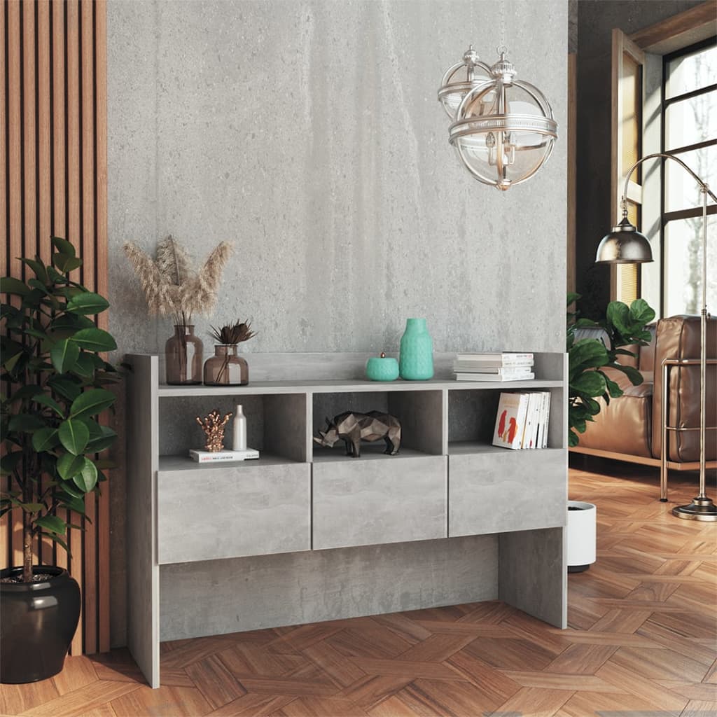 Kommode Betonggrå 105x30x70 cm