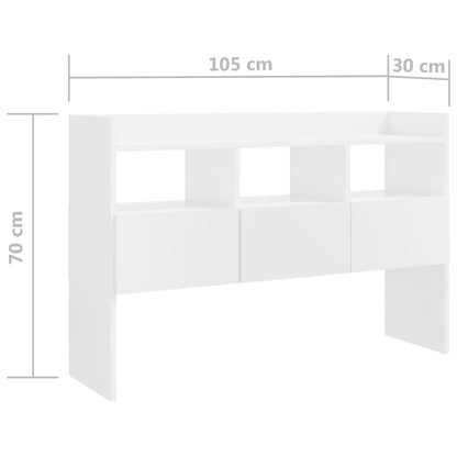 Skjenk Høyglans Hvit 105x30x70 cm