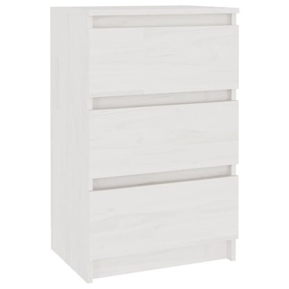 Nattbord Sengbord Hvit 40x29,5x64 cm heltre furu