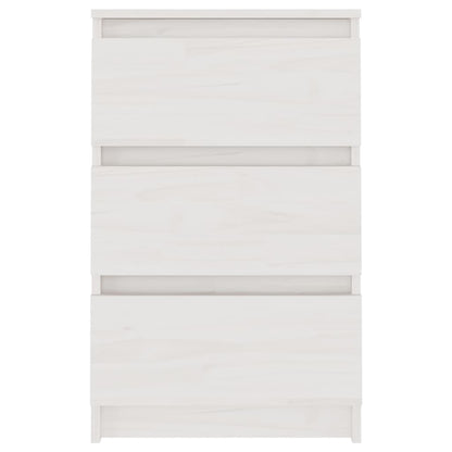 Nattbord Sengbord Hvit 40x29,5x64 cm heltre furu