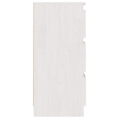 Nattbord Sengbord Hvit 40x29,5x64 cm heltre furu