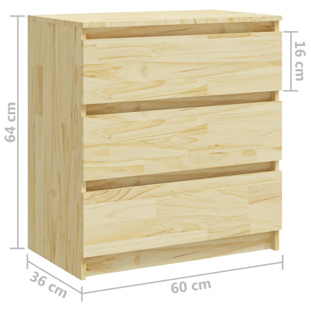 Nattbord Sengbord Tre 60x36x64 cm heltre furu