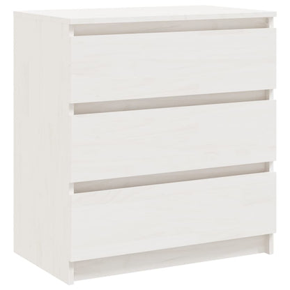 Nattbord Sengbord Hvit 60x36x64 cm heltre furu
