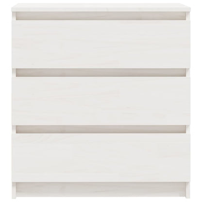 Nattbord Sengbord Hvit 60x36x64 cm heltre furu