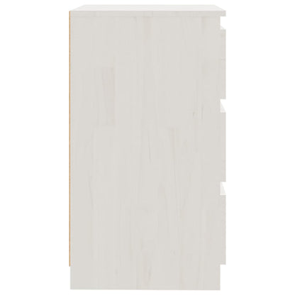 Nattbord Sengbord Hvit 60x36x64 cm heltre furu