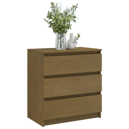 Nattbord Sengbord Honningbrun 60x36x64 cm heltre furu