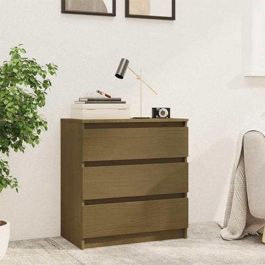 Nattbord Sengbord Honningbrun 60x36x64 cm heltre furu