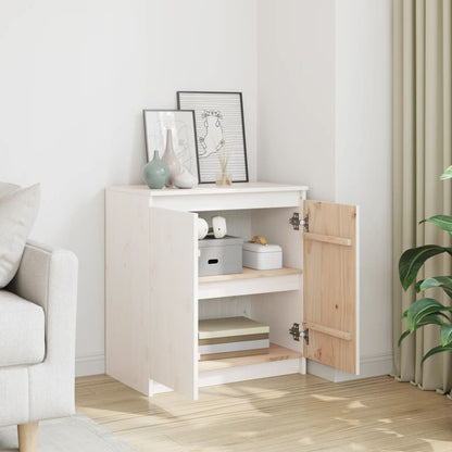 Skap Hvit 60x36x65 cm heltre furu