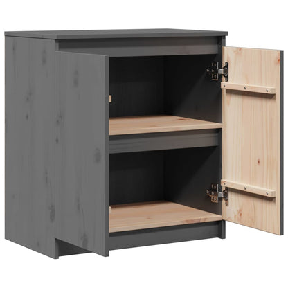 Skap Grå 60x36x65 cm heltre furu