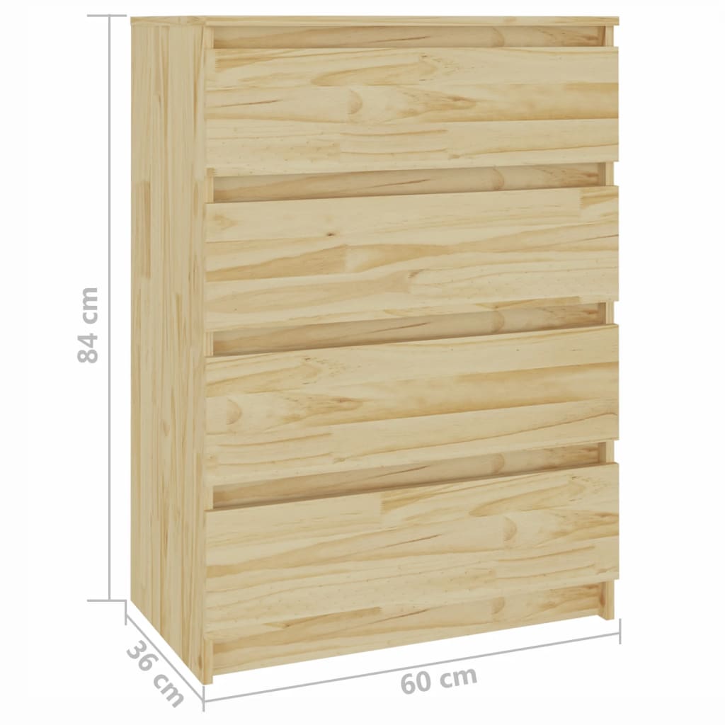 Skap heltre furu 60x36x84 cm