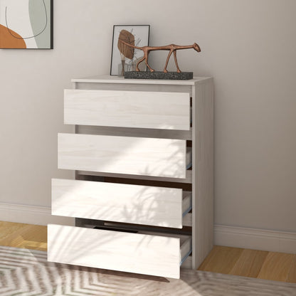 Kommode Hvit 60x36x84 cm heltre furu