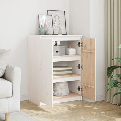 Skjenk Hvit 60x36x84 cm heltre furu