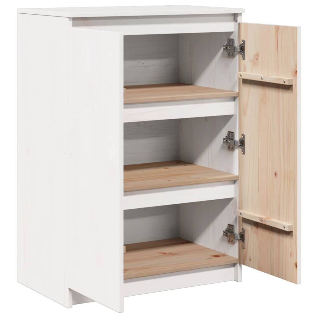 Skjenk Hvit 60x36x84 cm heltre furu