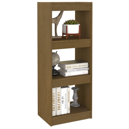 Bokhylle Honningbrun Romdeler 40x30x103,5 cm heltre furu