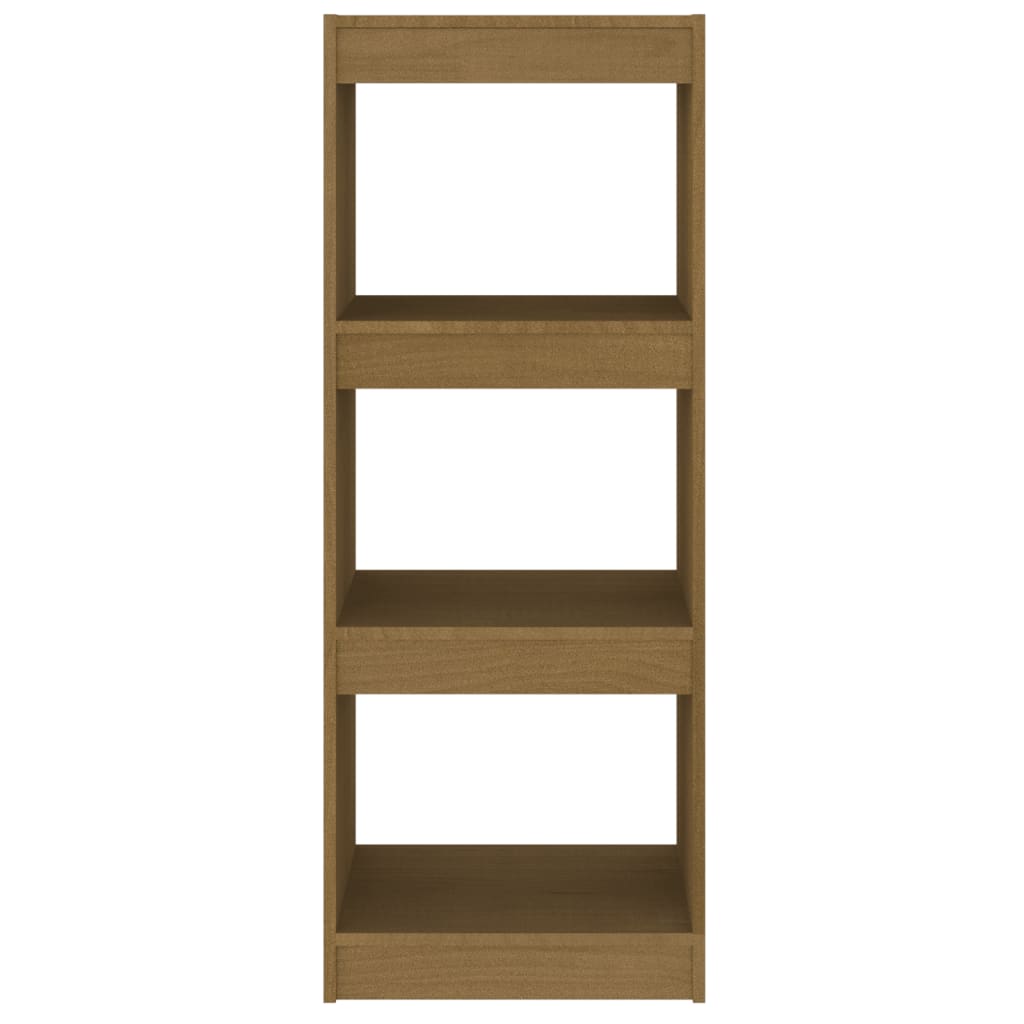 Bokhylle Honningbrun Romdeler 40x30x103,5 cm heltre furu