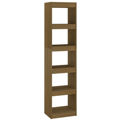 Bokhylle Honningbrun Romdeler 40x30x167,5 cm heltre furu