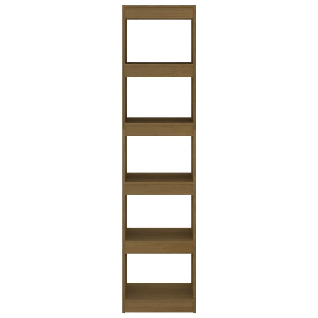 Bokhylle Honningbrun Romdeler 40x30x167,5 cm heltre furu
