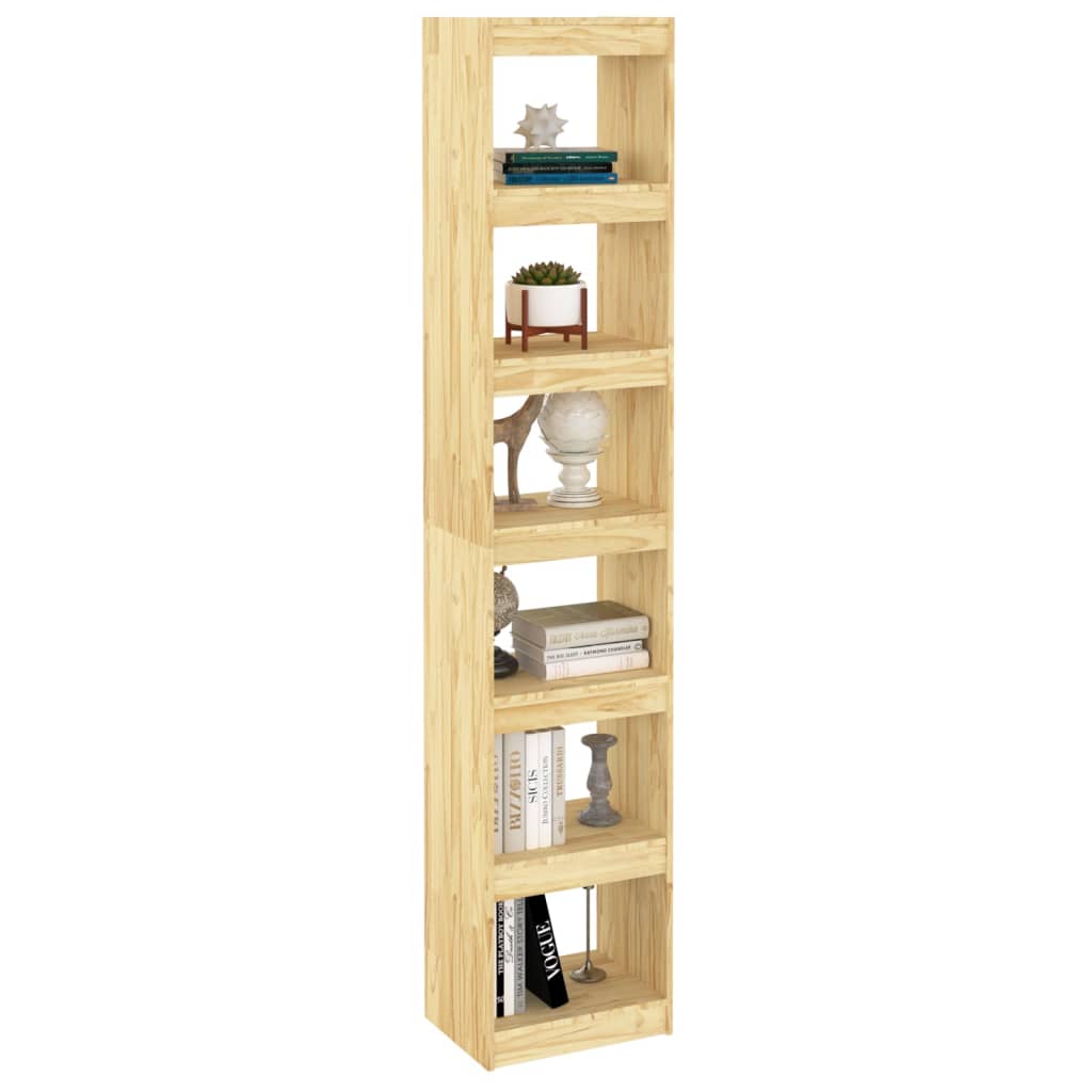 Bokhylle Tre Romdeler 40x30x199 cm heltre furu