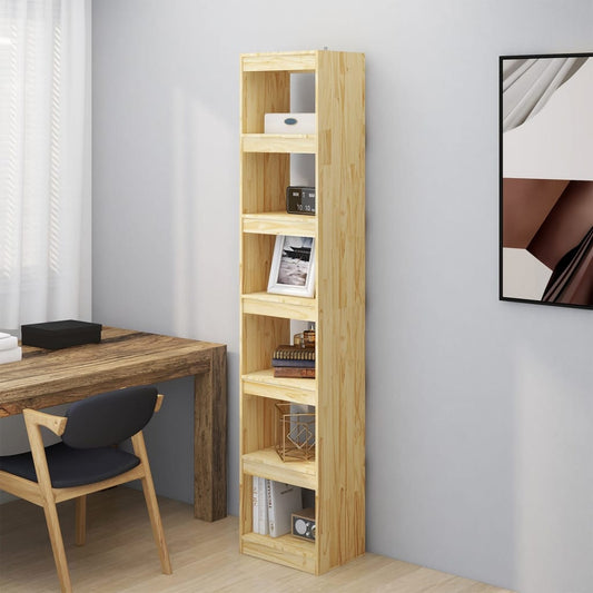 Bokhylle Tre Romdeler 40x30x199 cm heltre furu