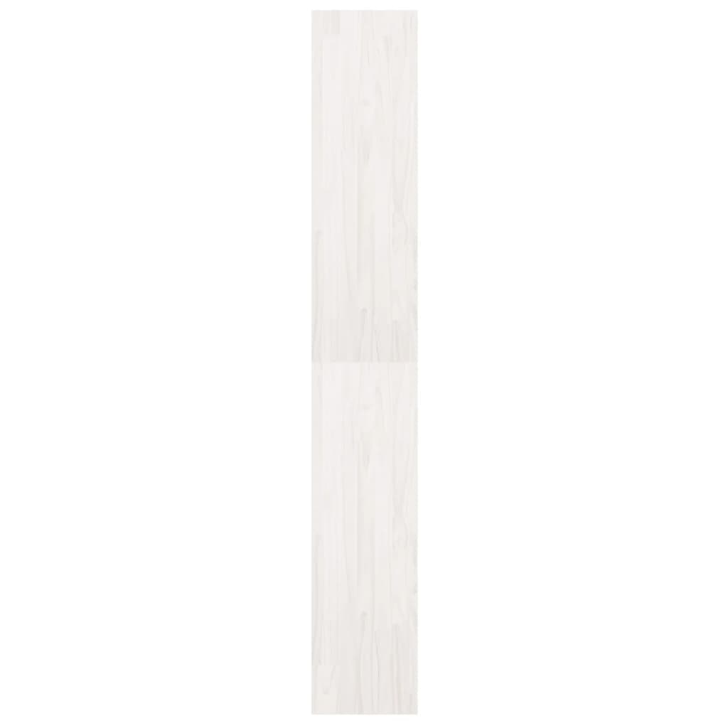 Bokhylle Hvit Romdeler 40x30x199 cm heltre furu