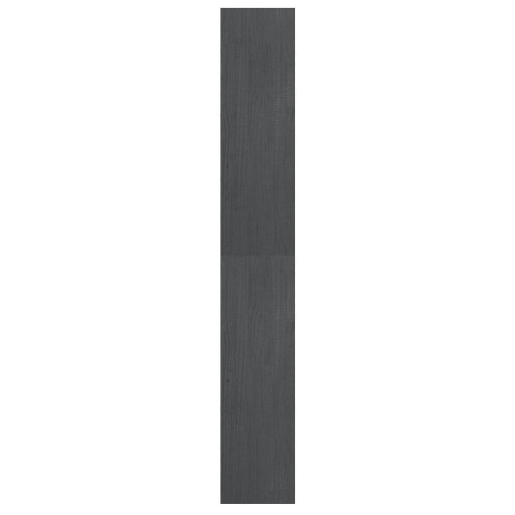 Bokhylle Grå Romdeler 40x30x199 cm heltre furu