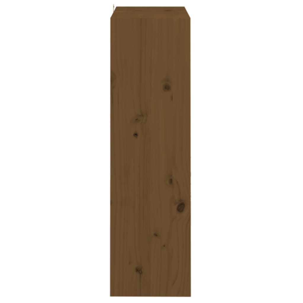 Bokhylle Honningbrun Romdeler 60x30x103,5 cm heltre furu