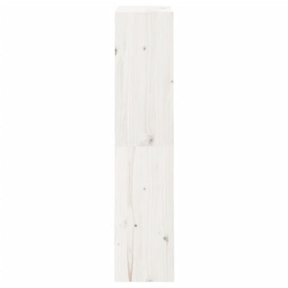 Bokhylle Hvit Romdeler 60x30x135,5 cm heltre furu