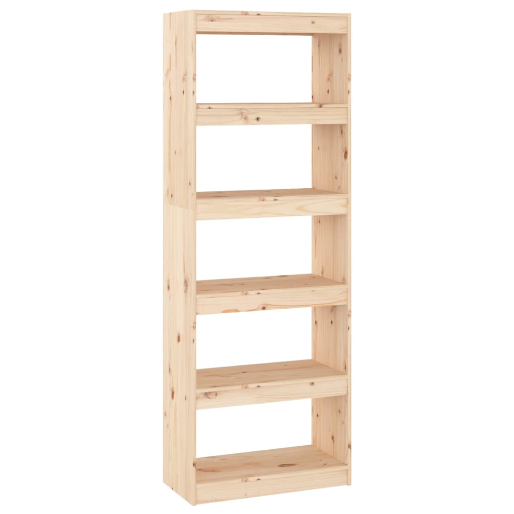 Bokhylle Tre Romdeler 60x35x167 cm heltre furu