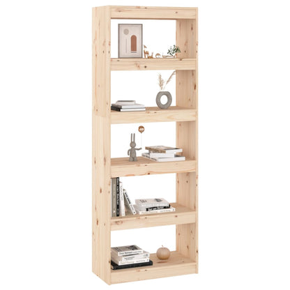 Bokhylle Tre Romdeler 60x35x167 cm heltre furu