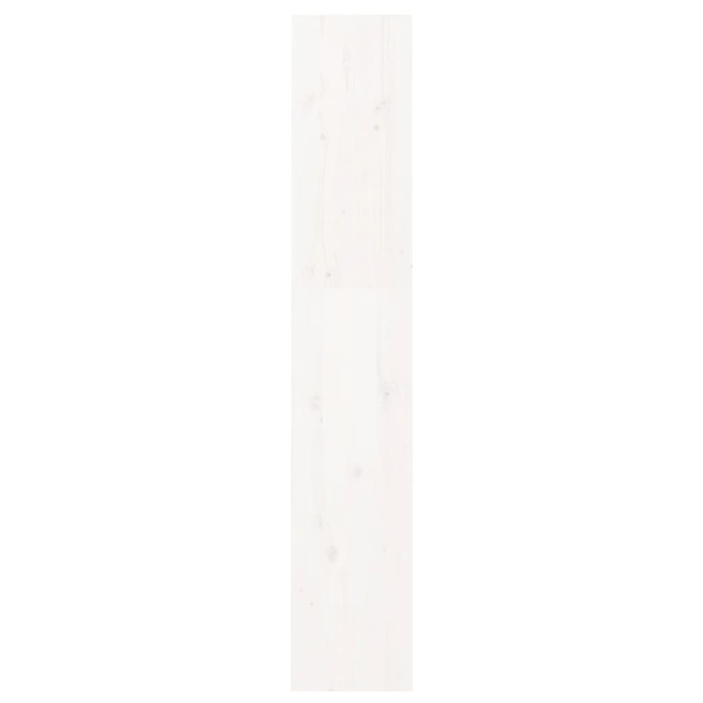 Bokhylle Hvit Romdeler 60x30x167,5 cm heltre furu