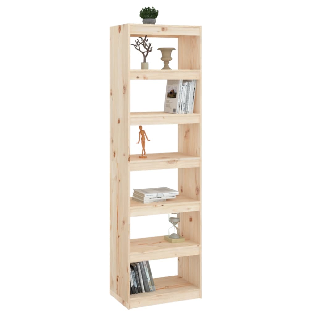 Bokhylle Tre Romdeler 60x30x199,5 cm heltre furu