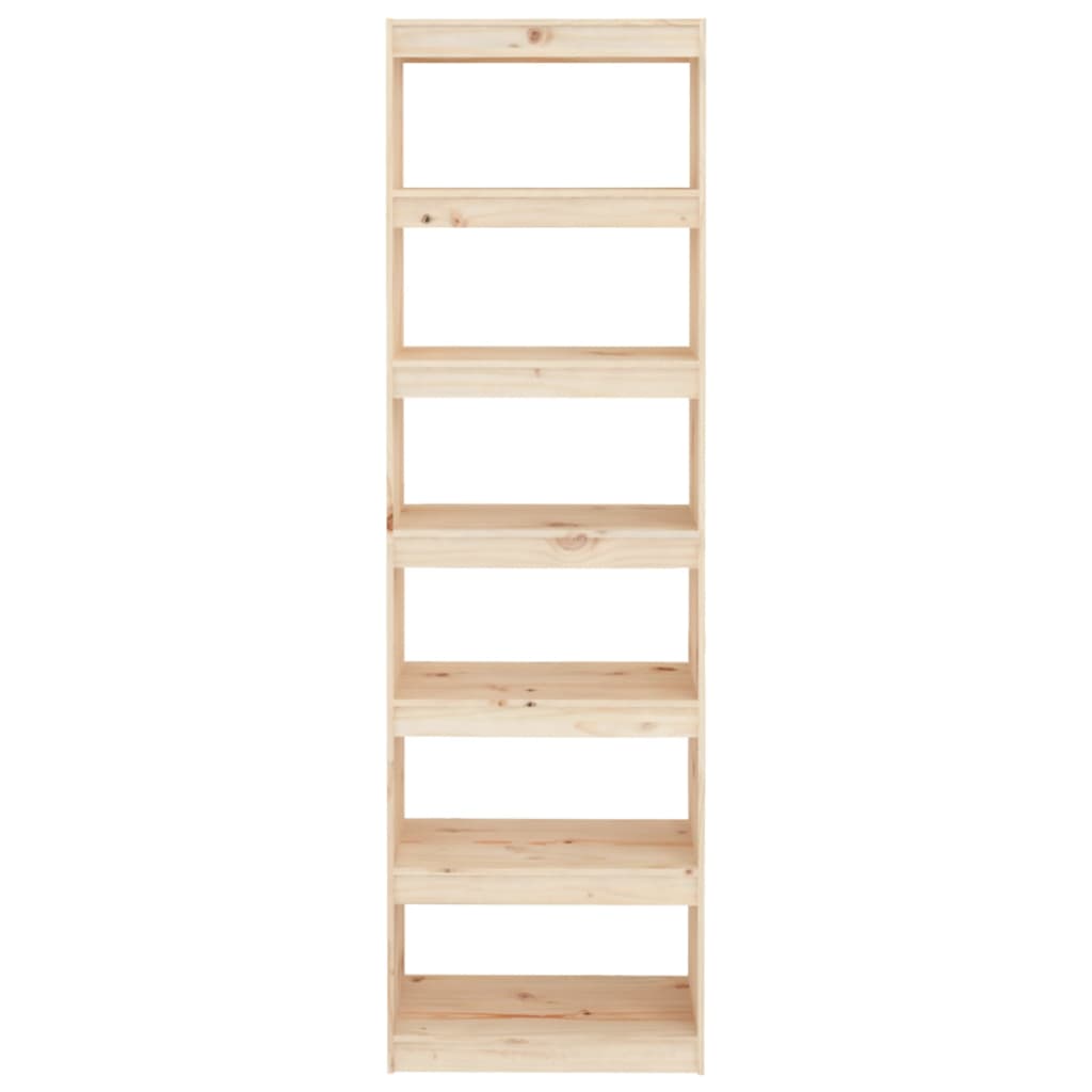 Bokhylle Tre Romdeler 60x30x199,5 cm heltre furu