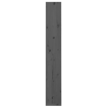 Bokhylle Grå Romdeler 60x30x199,5 cm heltre furu