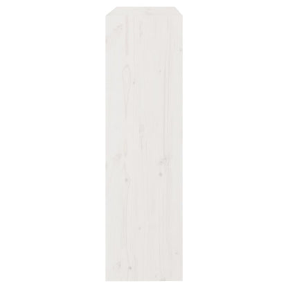 Bokhylle Hvit Romdeler 80x30x103,5 cm heltre furu