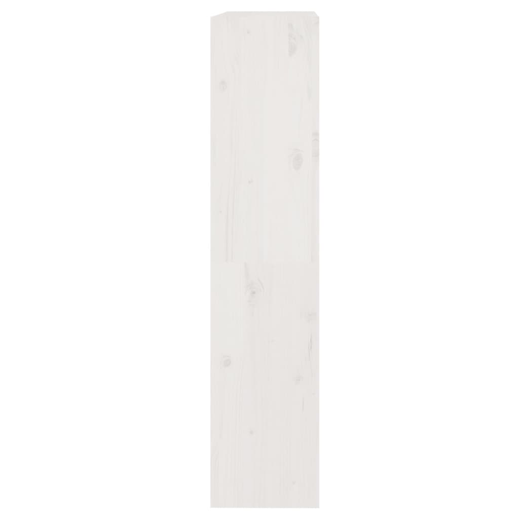 Bokhylle Hvit Romdeler 80x30x135,5 cm heltre furu