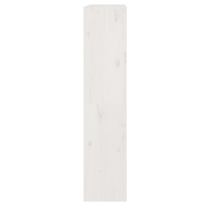 Bokhylle Hvit Romdeler 80x30x135,5 cm heltre furu