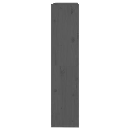 Bokhylle Grå Romdeler 80x30x135,5 cm heltre furu